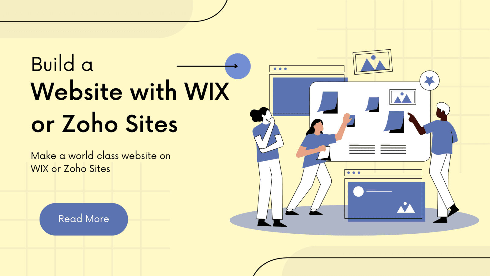 Create attractive Website on WIX or Zoho Sites 
